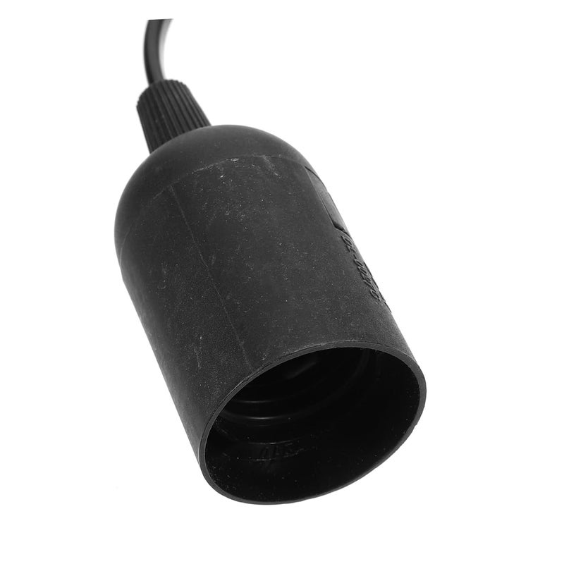 مجموعة إضاءة معلقة سوداء 2 قطعة حبل مصباح معلق وكابل تمديد مقبس لإضاءة المنزل الداخلية - Image 5