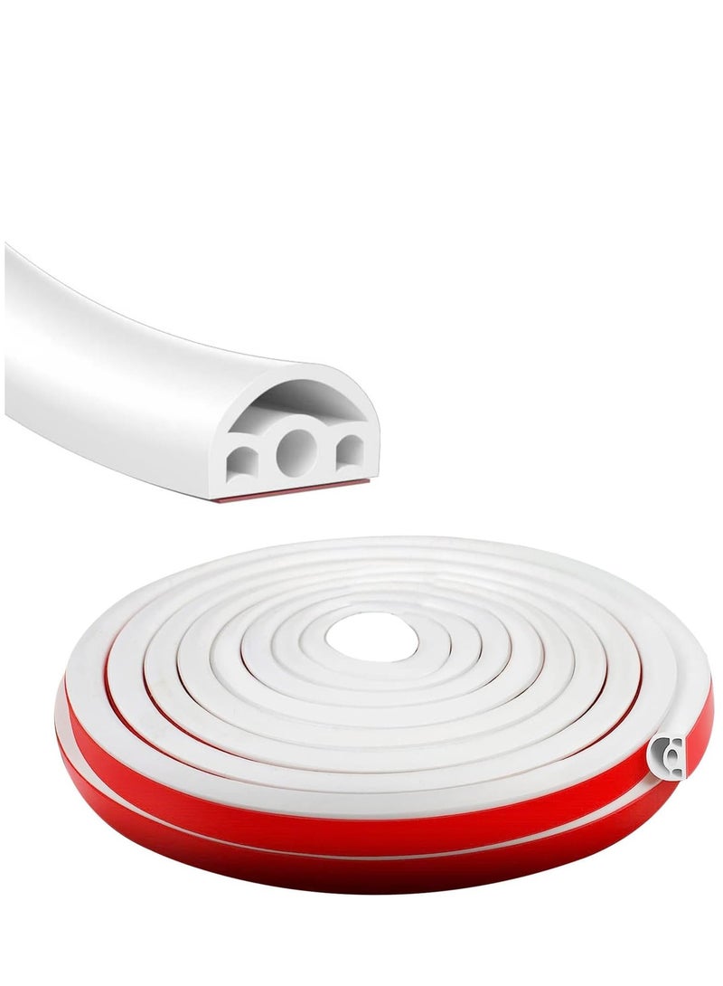 Car Door Seal Strip, 6M Silicone Weather Stripping, Soundproofing Window Proof Rubber for Anti Collision Weatherstrip Windproof - Image 1