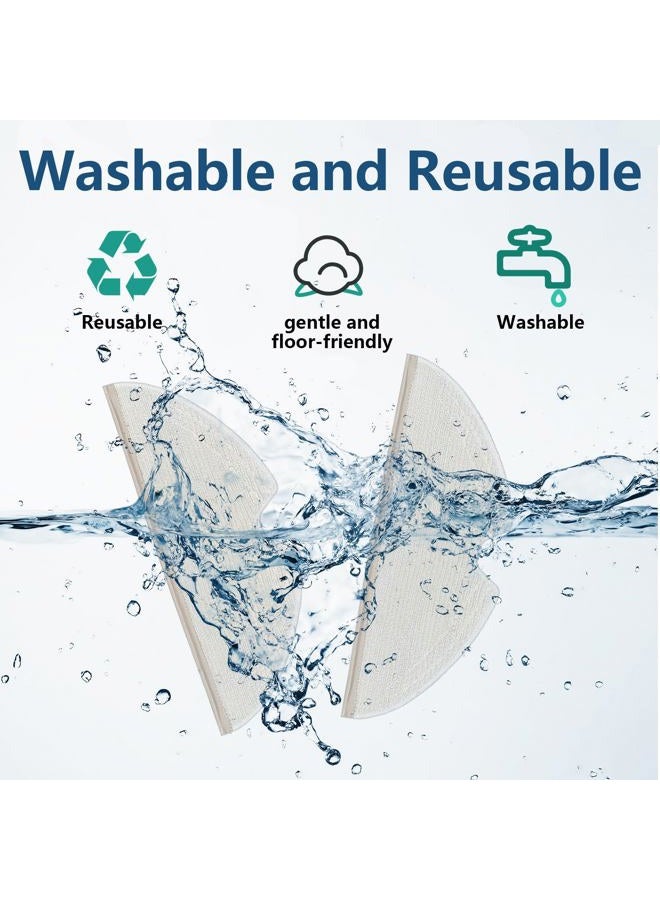 Frexusuent Mop Pad Replacement for Roborock Q5 Pro/Q5 Pro+/Q5/Q8 Max/Q7/Q7 Max/S5/S5 MAX/S6/S6 MAXV/S6 Pure/E-Series/Q8 Max+ Robot Vacuum Cleaner, Reusable Microfiber and Disposable Mop Pad - Image 5