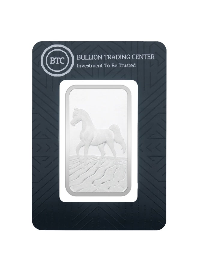 BTC 100 Grams Horse Silver Bar 999.0 Purity