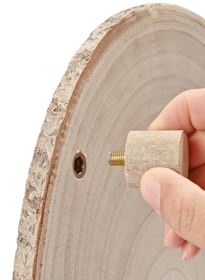 حامل كيك خشبي من ويلوديل لطاولة الحلويات، مناسب لكيك بقطر 11 بوصة، حامل كيك زفاف، صينية تقديم ريفية للحفلات، حامل كيك دائري خشبي، قطعة مركزية ريفية لطاولة الطعام - Image 5
