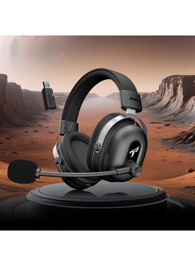 Somic G936 Pro+w Wireless Gaming Headset 7.1 Surround Sound 2.4g Bluetooth Wired Low Latency Fps Headphones For Valorant Delta