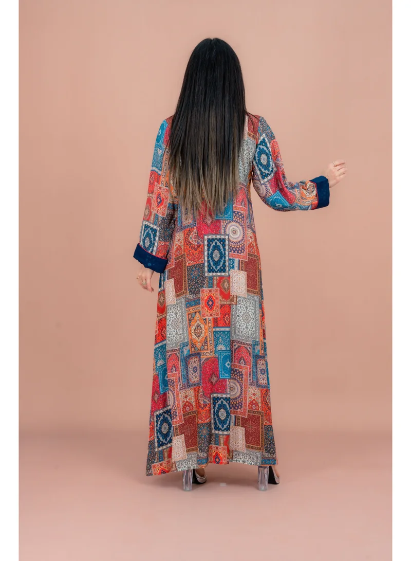 IKKXA Pattern Printed Modern Jalabiya