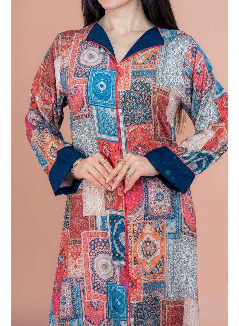 اكسا جلابية عصرية مطبوعة بنقشة - Image 4