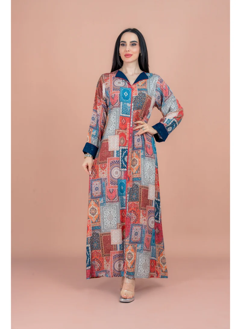 IKKXA Pattern Printed Modern Jalabiya