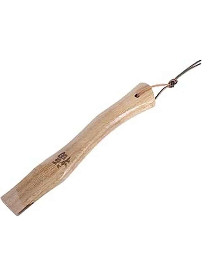 26cm Wooden Axe Handle Replacement with Comfortable Grip and Wedge Pin for Outdoor Camping Gardening - Image 1