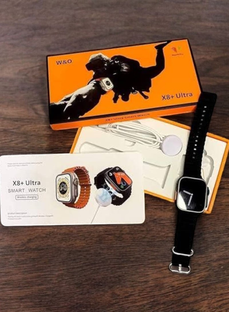 W&O X8+ Ultra Gen 8 (Black) Certified with Wireless Charger via Wearfit Pro App - Image 1