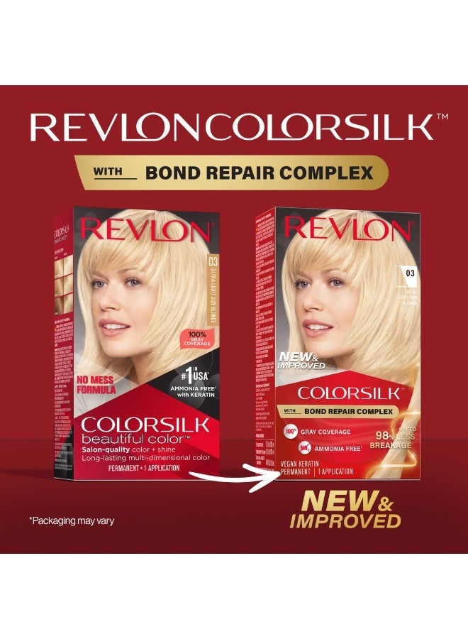 ريفلون صبغة شعر دائمة من ريفلون كلر سيلك بيوتيفول كولور 03 أشقر فاتح للغاية - Image 3