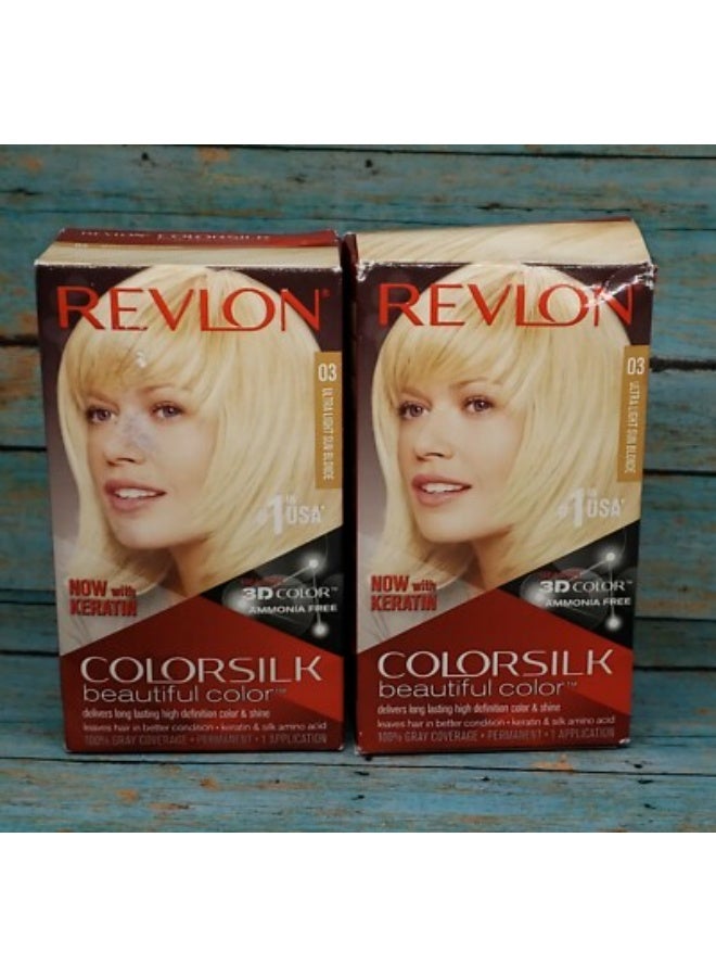 ريفلون صبغة شعر دائمة من ريفلون كلر سيلك بيوتيفول كولور 03 أشقر فاتح للغاية - Image 2