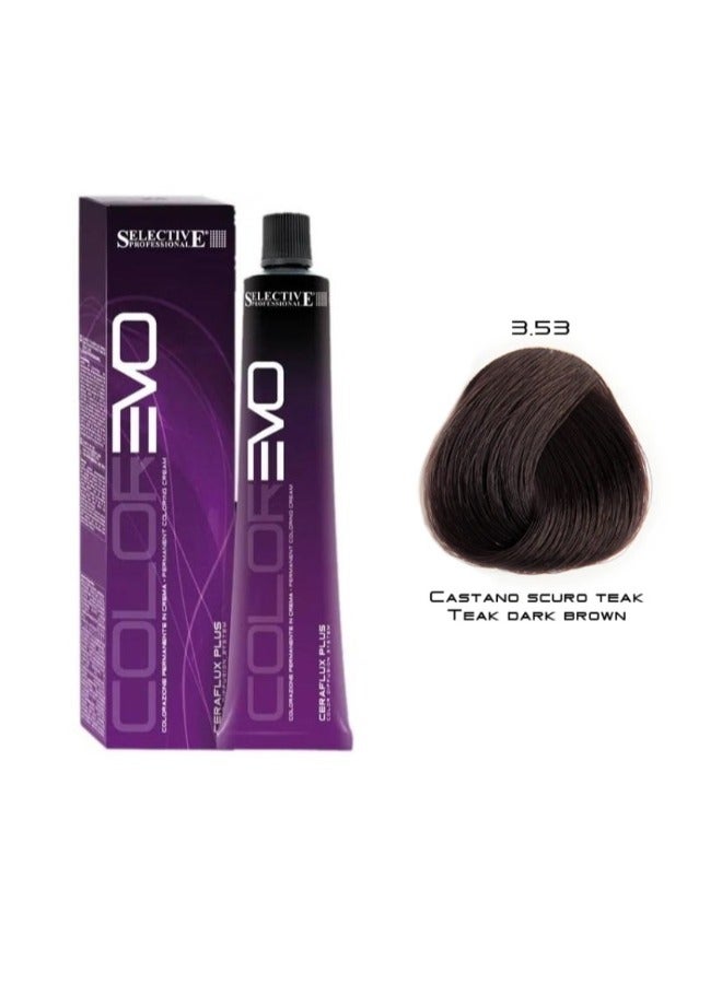 Selective Professional Selective ColorEvo Cream Hair 3.53 Teak Dark Brown 100 Ml - Image 1