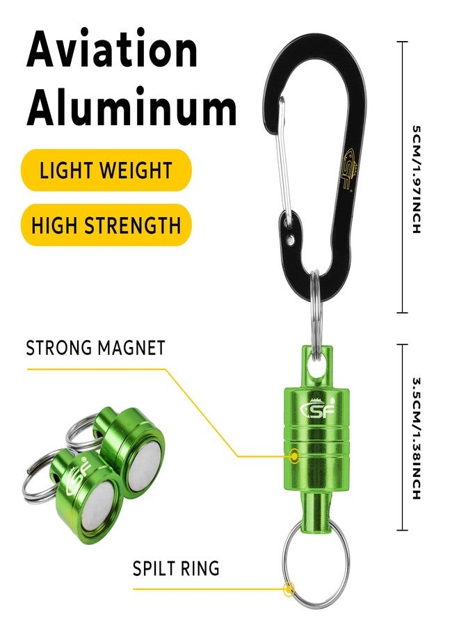 اس اف حامل مغناطيسي قوي للغاية مزود بحبل تعليق حلزوني - أخضر - Image 2
