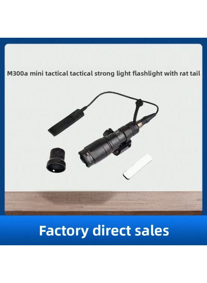 M300A/M600C Tactical Flashlight LED Lamp Crown Head Light Long Bright Button Switch Tail Cover Accessories 