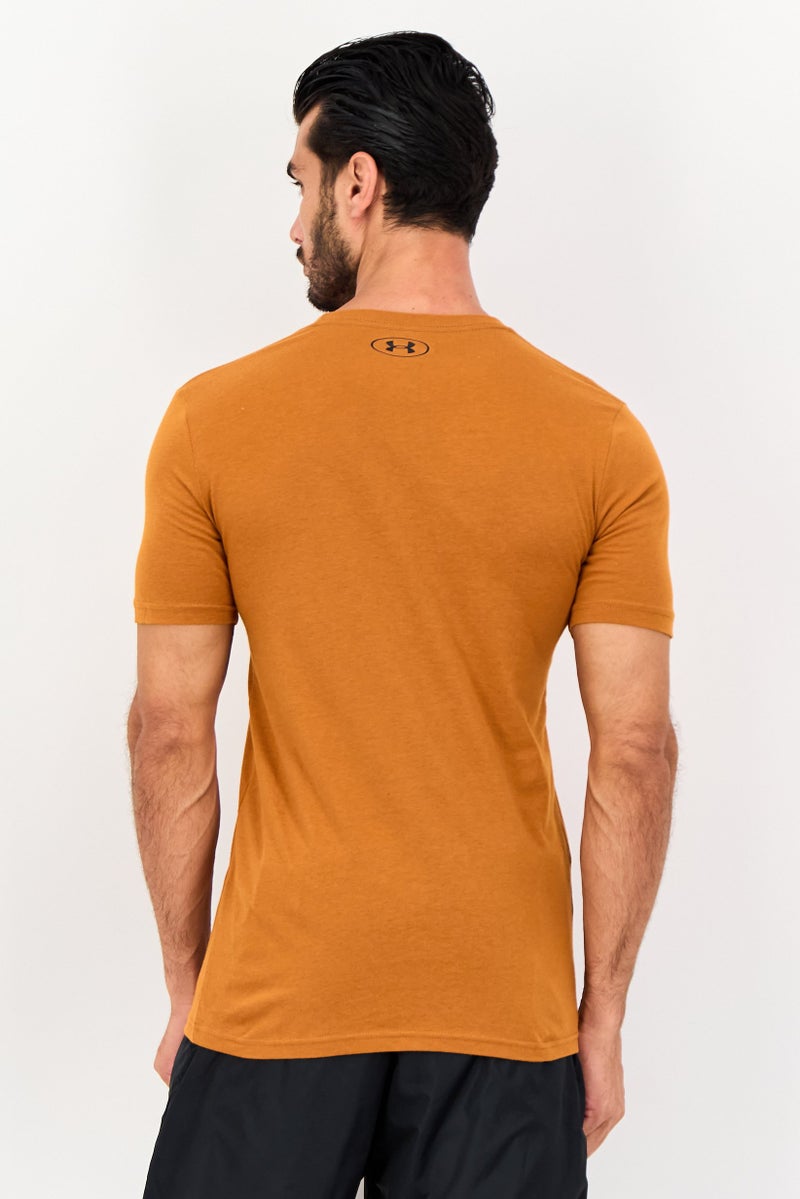 UNDER ARMOUR Men Sportswear Fit Short Sleeve Outdoor T-Shirts, Orange - Image 3