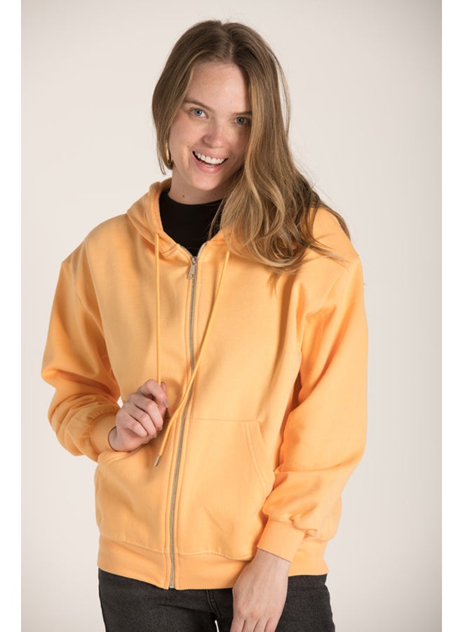 Marco Bergamo PLAIN HOODIE WITH FRONT ZIPPER  - Image 3
