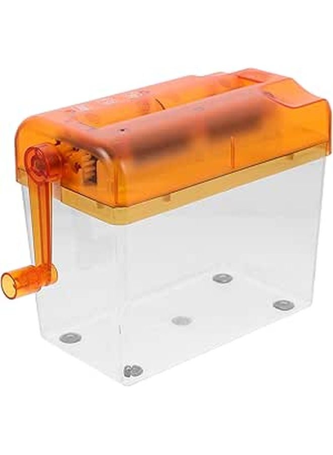 Mini Manual Paper Shredder Portable Hand Operated for Home Office Document Bills Photos - Image 1