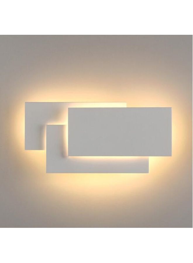 إسكدنيا مصباح جداري مربع بإضاءة LED بتصميم برج مرتص أبيض - Image 3