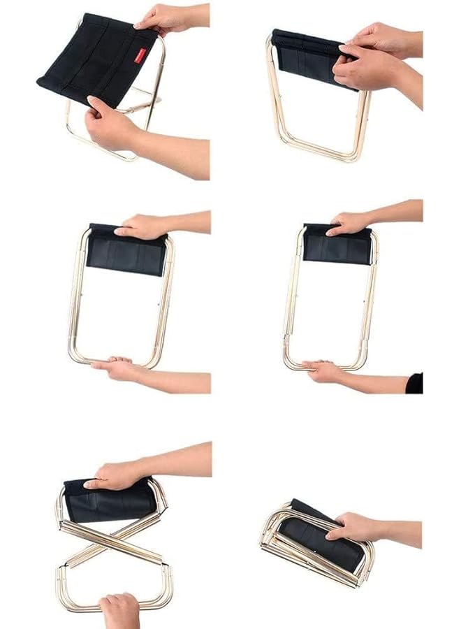 KH  Mini Portable Folding Stool Ultra Light Portable Outdoor Folding Chair Storage Bag for BBQ Party Camping Fishing Travel Hiking Garden Beach - Image 4