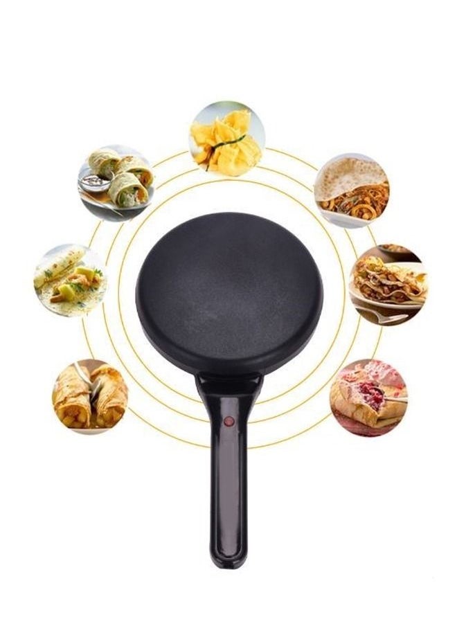 Generic - Electric Crepe Maker dosa maker Auto Power Off Portable Crepe Maker With Non-Stick Dipping Plate And Egg Whisk Easy To Use For Pancakes Chapati Dosa Egg Beater Black - Image 1