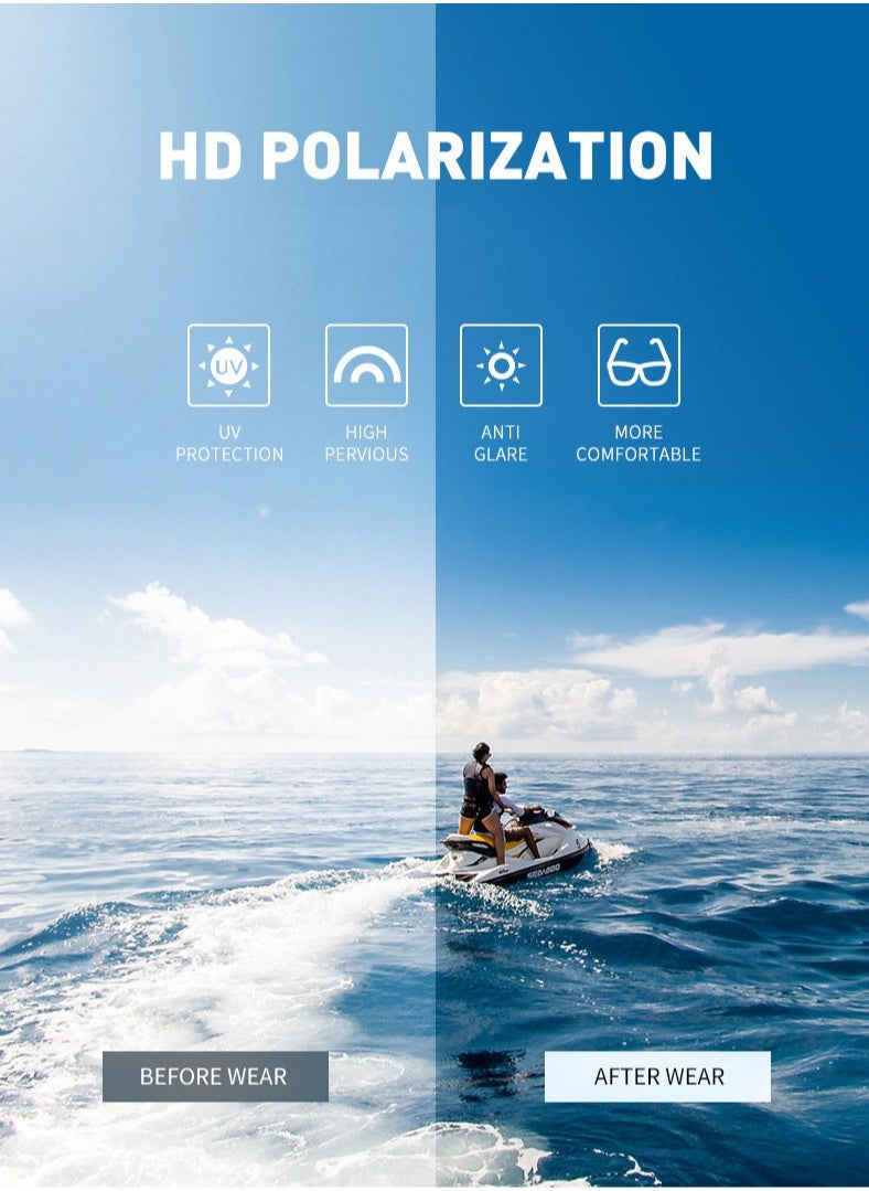Healife HD Polarized Sunglasses for Men and Women, UV Protection, Anti-Glare Sports Cycling Glasses for Outdoor Activities and Driving  - Image 3