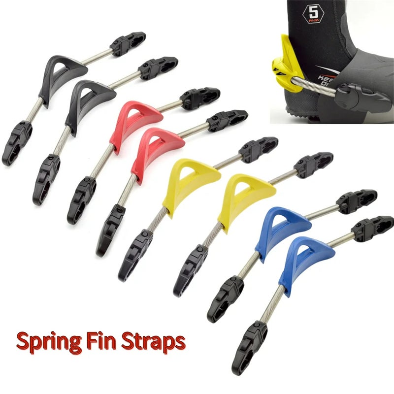 1 Pair Flippers Heel Strings Spring Buckle Stainless Steel Diver Fin Straps Soft Anti-slip Portable for Diving Snorkeling Supplies - Image 2
