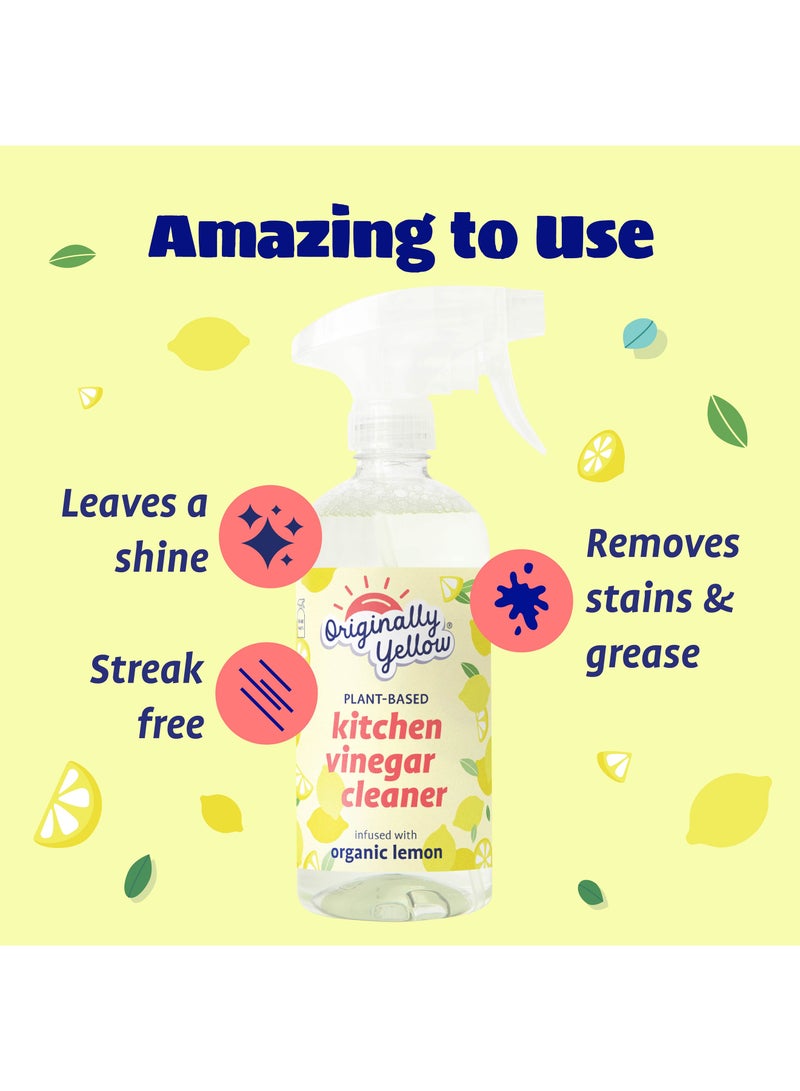 Originally Yellow Kitchen Vinegar Plant Based Organic Lemon Spray 470ml - Image 2