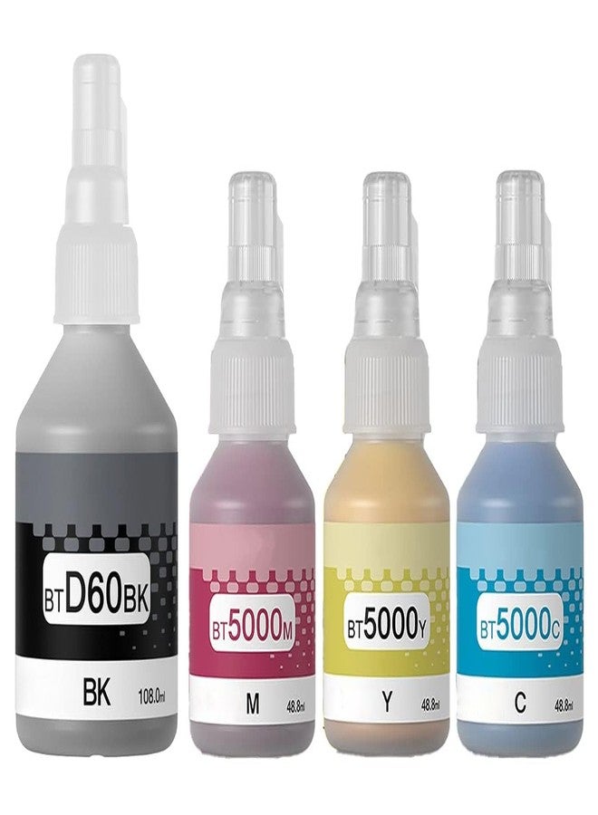 RC PRINT Ink Compatible for Brother BT6000Bk / BT5000 DCP T310, T300, T510, T500, T910, T710, T400W, T450W, T300W, T800W, T700, T810 Printe (Pack of 4 Balck 108ml CMY 48Ml - Image 1