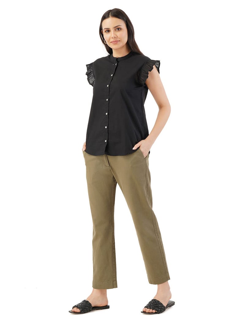 FYLTR Womens Regular Stretch Cotton, Comfortable, Soft Khaki Trousers (Alive Olive, 30) - Image 5