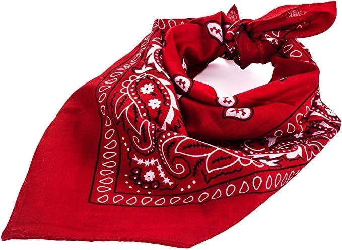 calma Bandanas for Men & Women, Paisley Bandanas, Bandanas for Face Mask, 4 Pack, 100% Cotton Bandanna by - Image 5