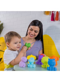 Bright Starts Pack of 9 Tropic Animals Take-Along Friends Baby Bath Play Set  - Image 5
