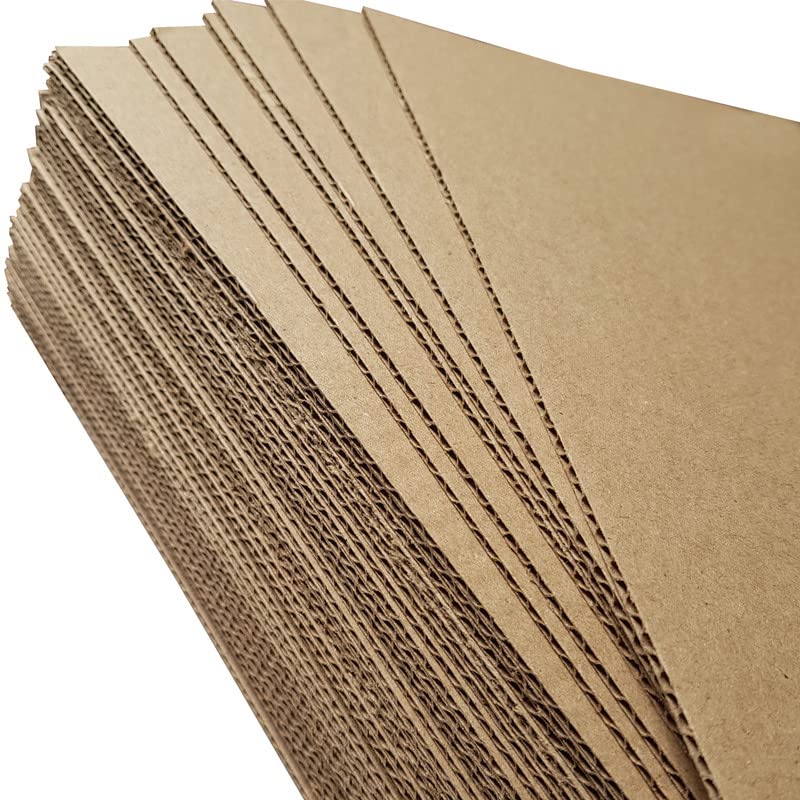 TOWNBUS 3 ply Corrugated Flat Cardboard sheets for DIY projects, Packing, Mailing, Arts & Crafts work, Packaging Inserts, Dividers |kraft - crafts brown (A4 Size) - 5 Nos - Image 3