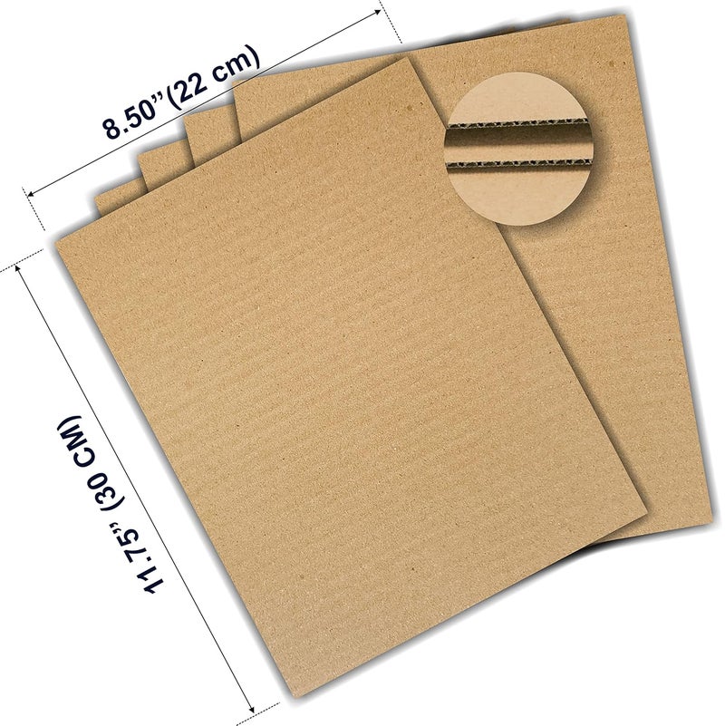 TOWNBUS 3 ply Corrugated Flat Cardboard sheets for DIY projects, Packing, Mailing, Arts & Crafts work, Packaging Inserts, Dividers |kraft - crafts brown (A4 Size) - 5 Nos - Image 2