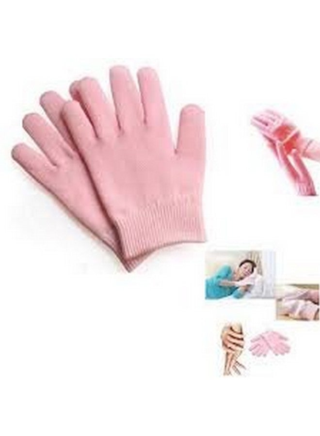 siddhmurti Moisturize Gel Spa Gloves Soften Repair Cracked Skin Treatment (Pink) - Image 4