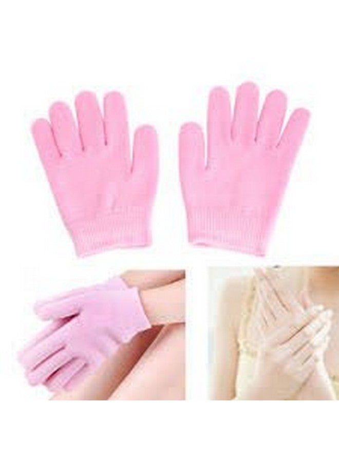 siddhmurti Moisturize Gel Spa Gloves Soften Repair Cracked Skin Treatment (Pink) - Image 3
