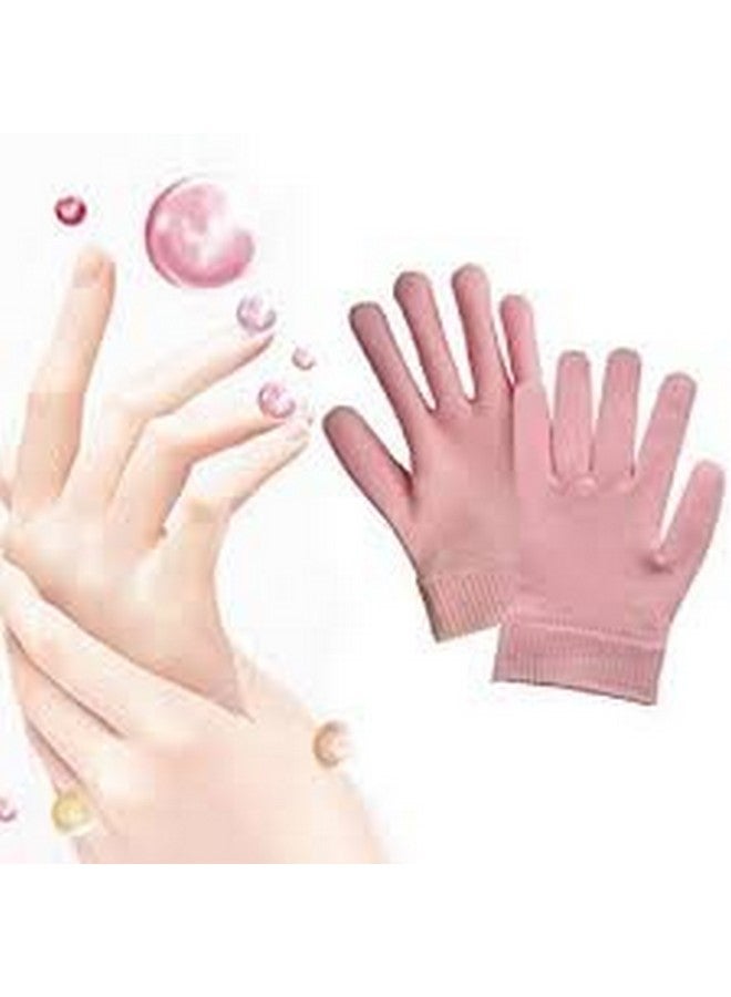 siddhmurti Moisturize Gel Spa Gloves Soften Repair Cracked Skin Treatment (Pink) - Image 5