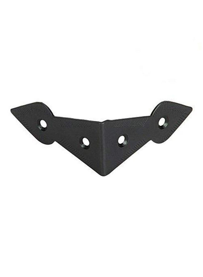 A29 Decorative Corner Brackets, Metal Corner Brackets, Corner Protector for Mounted Chest/Trunk Corner/Box Corners, Natural Black Finish, Stamped Steel, Hardware, Edge Guard Box Table Cabinet, Set of 4 - Image 2