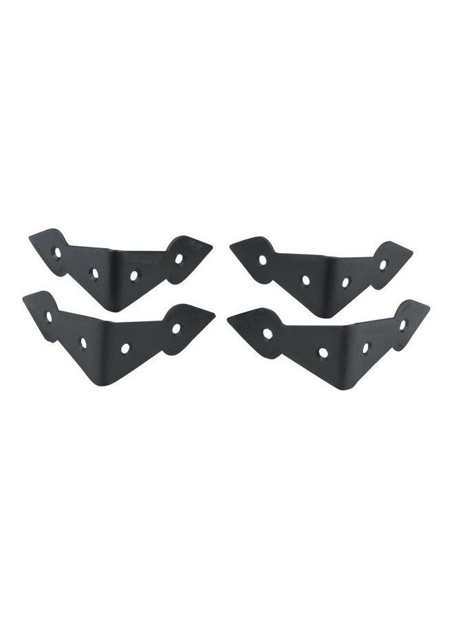 A29 Decorative Corner Brackets, Metal Corner Brackets, Corner Protector for Mounted Chest/Trunk Corner/Box Corners, Natural Black Finish, Stamped Steel, Hardware, Edge Guard Box Table Cabinet, Set of 4 - Image 1