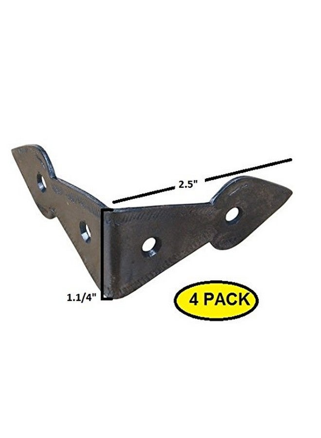 A29 Decorative Corner Brackets, Metal Corner Brackets, Corner Protector for Mounted Chest/Trunk Corner/Box Corners, Natural Black Finish, Stamped Steel, Hardware, Edge Guard Box Table Cabinet, Set of 4 - Image 3