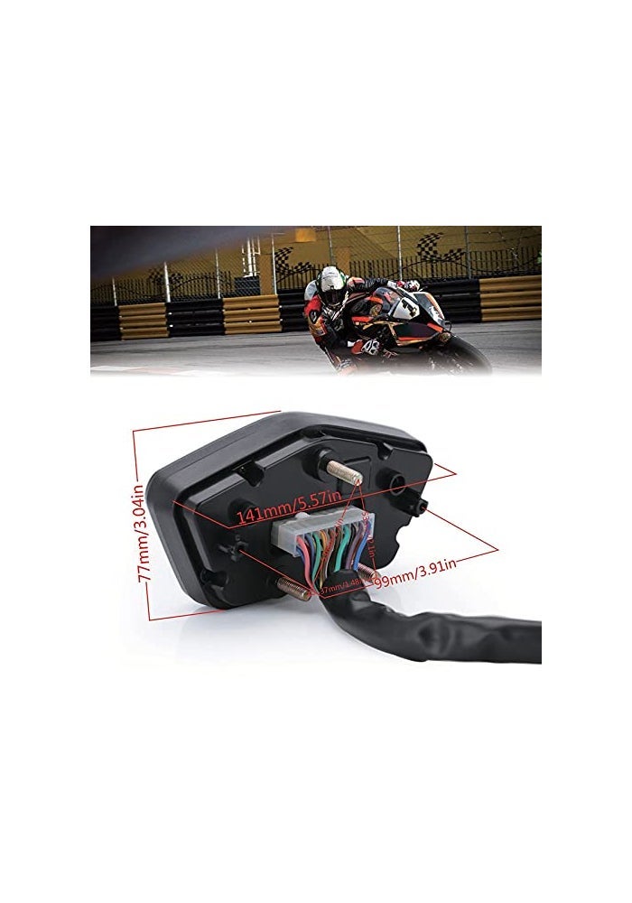 QASULER Universal Motorcycle LCD Digital Gauge Panel - Image 2