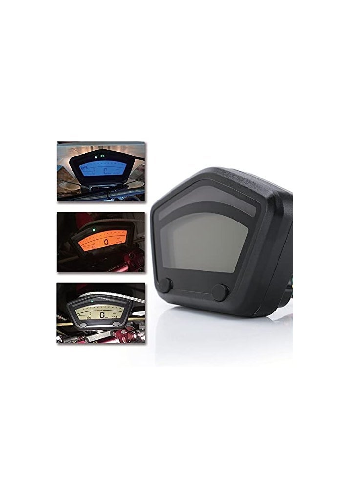 QASULER Universal Motorcycle LCD Digital Gauge Panel - Image 5