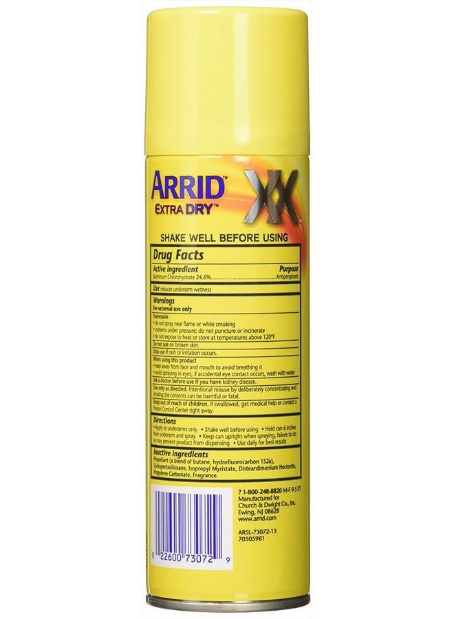 Arrid Extra Dry Regular Aerosol Antiperspirant Deodorant 6 Oz, Pack of 6 - Image 2