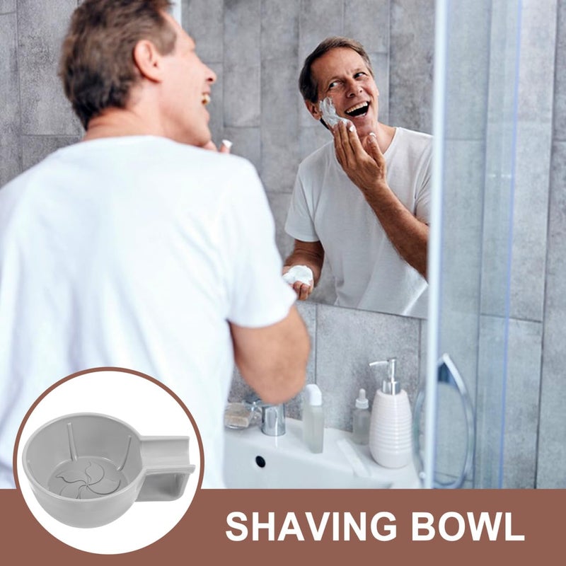 Thickened Wide Mouth Plastic Shaving Soap Bowl With 3D Pattern For Men Wet Shaving Travel Daily Use - Image 4