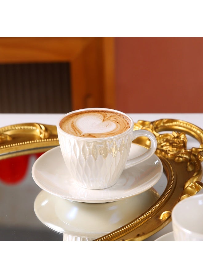 OASIS-TH 6 Sets of Luxurious Ceramic Turkish Arabic Coffee Cup Tea Cup Set - Image 3