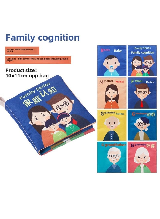 Baby Cloth Book Baby Development Brain Tear Cloth Book Children's Ring Paper Three-dimensional Cloth Book Early Education Cognitive Book Toys-Color:Xiaobu Book  Bag  - Image 1