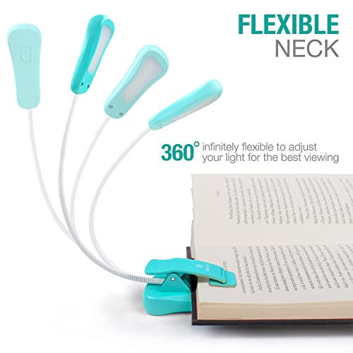Vekkia Rechargeable Book Light for Reading in Bed, 3 Color x 3 Brightness, Lightweight Reading Light, Up to 70 Hours Lighting, Great for Readers, Travel (Blue) - Image 5