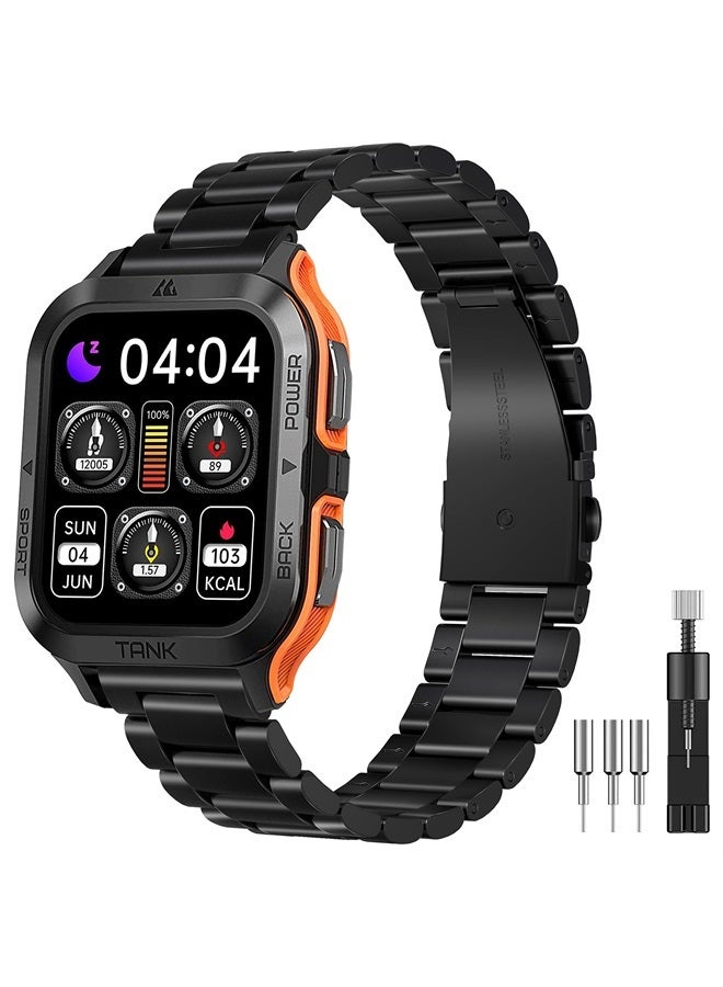 Suoman for AMAZTIM C20 Watch Bands Sport, Adjustable Stainless steel Sport Replacement Strap Band for AMAZTIM C20 Military Sports Smart Watch/Slothcloud Smart Watches/C20 Military Watch - Image 1