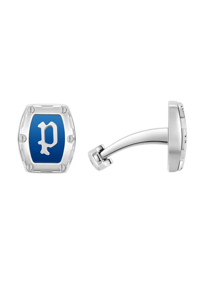 بوليس POLICE - Bolted Cufflink For Men Stainless Steel Navy - PEAGC0003903