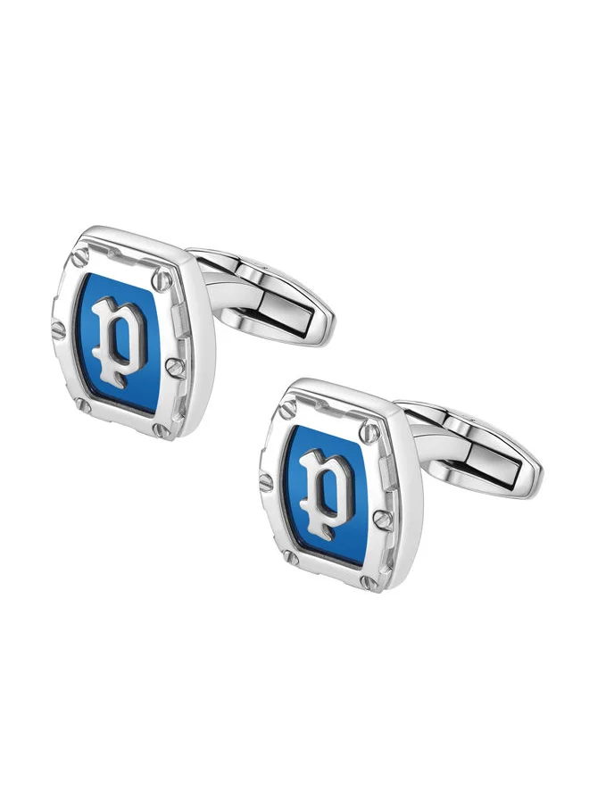 بوليس POLICE - Bolted Cufflink For Men Stainless Steel Navy - PEAGC0003903