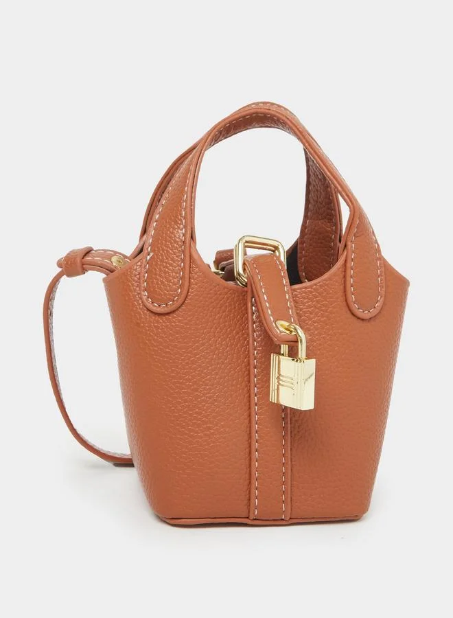 ستايلي Styli Lock Drop Detail Crossbody Bag