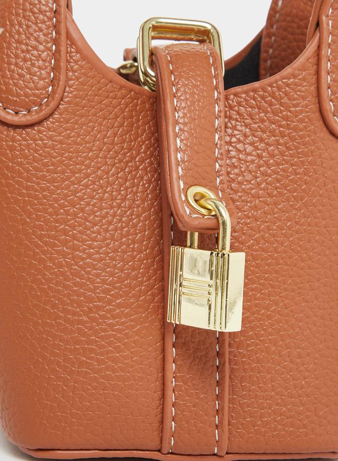 Styli Lock Drop Detail Crossbody Bag - Image 3