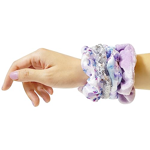 Luv Her Frozen Princess Elsa Hair Accessory 5 Pcs Set - 1 Regular 9 inch Frozen Hairbrush & 4 Frozen Scrunchies - Detangling Brush & Elastic Hair Ties Ropes for Girls, Ages 3+ - Image 5